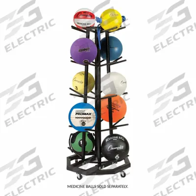 CHAMPION SPORTS Medicine Ball Rack: 56 in Overall Ht, 25 in Overall Lg - Medicine Ball Storage Racks