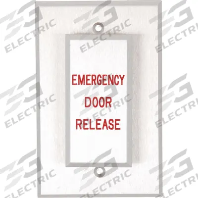 DORTRONICS Exit Push Button: 4 1/2 in Ht, 1 1/2 in Dp, 3 in Wd, Silver, Silver – Aluminum - Push-to-Exit Buttons