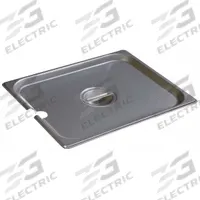 CARLISLE Pan Handled Cover: Half Size, 24 ga Gauge, 10 3/8 in Overall Lg, 12 3/4 in Overall Wd (MPN 607120CS). Key specifications — Brand: CARLISLE; Dishwasher Safe: Yes; NSF Certified: No; Product Type: Pan Handled Cover; Manufacturer Part Number: 607120CS.