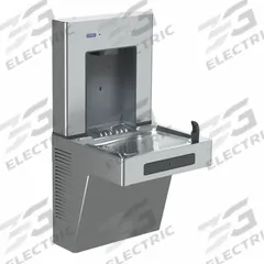 SLOAN Drinking Fountain with Bottle Filler: On-Wall, 8 gph @ 50°F, Touchless Sensor, Silver (MPN DRS110-FIL-REF-SS). Key specifications — Brand: SLOAN; Housing Material: 304 Stainless Steel; Filter Access: Top Panel Access; Chilling Capacity: 8 gph @ 50°F; Housing Color: Silver.