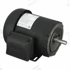 WEG General Purpose Motor: C-Face/Rigid Base Mount, Totally Enclosed Fan Cooled, 1/3 hp, 3,485 RPM (MPN .3336ES3E56C-S). Key specifications — Brand: WEG; Nameplate Voltage @ 60 Hz: 208-230/460V AC; Full Load Current @ 60 Hz: 1.33-1.20/0.602 A; Nameplate RPM @ 60 Hz: 3,485 RPM; Motor Enclosure: TEFC.