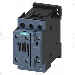SIEMENS IEC Power Contactor: Non-Reversing, 3 Poles, 3NO Contacts, 12 A, 480V AC Coil (MPN 3RT20241AV60). Key specifications — Brand: SIEMENS; Integrated Surge Suppression: No.