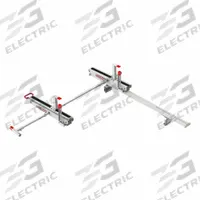 WEATHER GUARD Van Roof Rack: Aluminum, 19 in Overall Ht, 76 9/10 in Overall Lg, 75 1/2 in Overall Wd (MPN 2297-3-01). Key specifications — Includes: Center Cross-Member; Material: Aluminum; Finish: Powder-Coated; Brand: WEATHER GUARD; Color: White.
