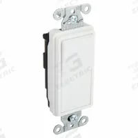BRYANT Wall Switch: Rocker Switch, Single Pole, Maintained, White, 120/277V AC, 20 A (MPN 9901W). Key specifications — Illuminated: No; Voltage Rating: 120/277V AC.