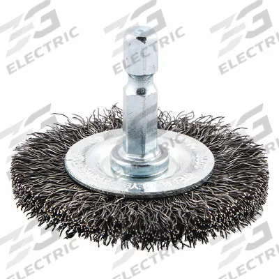 APPROVED VENDOR Wire Wheel Brush: Crimped Steel, 2" Dia x 1/4" Wd, 1/4" Shank - Light-Cleaning Brushes for Carbon Steel