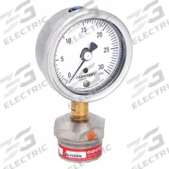 ASHCROFT Pressure Gauge with Diaphragm Seal: 0 psi to 30 psi, 1009/310-315, 2 1/2 in Dial, Glycerin (MPN 251009AW02L/310SSLXCG30). Key specifications — Brand: ASHCROFT; Gauge Case Liquid: None; Seal Fill Liquid: Glycerin; Gauge Case Material: 304 Stainless Steel; Seal Lower Housing Material: 316L Stainless Steel; Accuracy: ±1.50%.