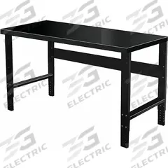 HALLOWELL Workbench: Adj Ht, 48 in x 30 in, Black, Stringer, Steel (MPN HWB4830S-ME). Key specifications — Brand: HALLOWELL; Color: Black.