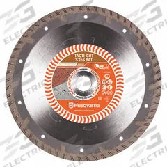 HUSQVARNA Diamond Saw Blade: Concrete/Granite/Marble/Natural Stone, 9 in Blade Dia., Dry, Segmented (MPN TACTI-CUT S35 BAT). Key specifications — attr1097734: Dry; attr1097738: Power Cutter; attr1097751: HUSQVARNA.