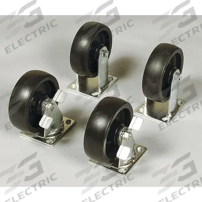 KNAACK Caster Set: Caster Set, Black - Casters & Sets