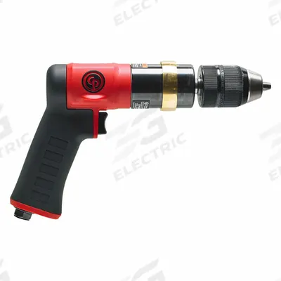 CHICAGO PNEUMATIC Air-Powered Drill: 1/2 in Chuck, Light Duty, 600 RPM, 0.48 hp - Pistol-Grip Air-Powered Drills