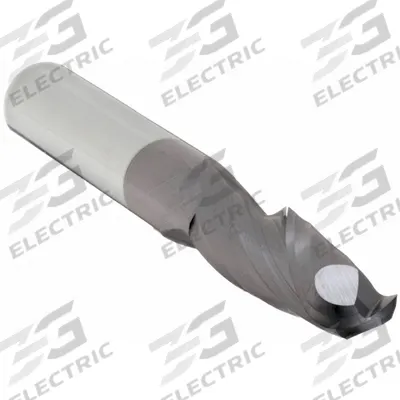 APPROVED VENDOR Ball End Mill: Carbide, AlTiN Coated, 2 Flute, 3/8" Mill Dia, 1-1/8" LOC - General Purpose Carbide Ball End Mills