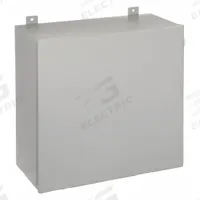 WIEGMANN Enclosure: Steel, 24 in x 24 in x 7 in, NEMA 12/13, Solid Cover, Hinged (MPN B242407CH). Key specifications — Brand: WIEGMANN; Closure Method: Screws; Knockouts: Not Included.