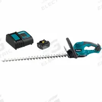 MAKITA Battery-Powered Hedge Trimmer Kit: 18V LXT Platform, 24 in Cutting Wd, 24 in Blade Lg, 18 V (MPN XHU10SM1). Key specifications — attr994967: MAKITA; attr994962: 4.0 Ah.