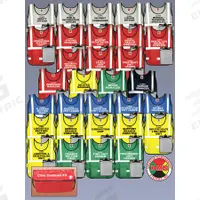 DISASTER MANAGEMENT SYSTEMS Large Clinic Command Kit: Safety Vest ANSI Class Class 1, Assorted (MPN DMS 05450). Key specifications — attr358683: Hook-and-Loop; attr378047: DISASTER MANAGEMENT SYSTEMS; attr358676: Class 1; attr358678: Nylon; attr358679: 62 in; attr1314241: Large Clinic Command Kit.