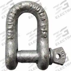 APPROVED VENDOR Anchor Shackle: Chain Shackle, 3,000 lb Working Load Limit, 3/4 in Wd Between Eyes (MPN 55AY02). Key specifications — Body Color: Silver; Brand: APPROVED VENDOR.