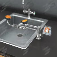 GUARDIAN EQUIPMENT Plumbed Eyewash: Std, Eyes and Face Coverage, Push Plate, Right Side, Gen Purpose (MPN G1775). Key specifications — Activation: Push Plate; Counter Mount Location: Right Side; Brand: GUARDIAN EQUIPMENT.