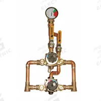 LEONARD VALVE Thermostatic Mixing Valve: 3/4 in Inlet Connection Size, 1 in Outlet Connection Size (MPN TM-420B-LF-DT-RF). Key specifications — Includes: Color Coded Dial; Brand: LEONARD VALVE.