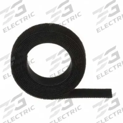 PANDUIT Hook-and-Loop Cable Tie: 6 in Lg, 1.50 in, 0.75 in Wd, Nylon, Black - Plenum Rated Hook-and-Loop Cable Ties