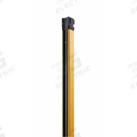 OMRON Safety Light Curtain: 24V DC, 4 Beams, 400 mm Spacing, 1,370 mm Protected Ht, M12 (MPN F3SG4PGA13704A). Key specifications — Auxiliary Contact Rating: 100 mA @ 24V DC; Type of Light: 870 nm IR LED; DC Voltage Rating: 24V DC; Brand: OMRON; Receiver Electrical Connection: M12; Transmitter Electrical Connection: M12; AC Voltage Rating: Not Rated; Safety Output Ratings: 300 mA @ 24V DC.