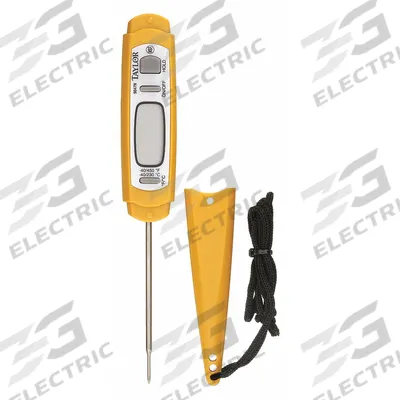 TAYLOR Digital Food Service Thermometer: Food Safety, LCD, 6 in Overall Lg - Digital Thermometers for Food