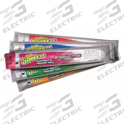 SQWINCHER Freezer Pop: Dragon Fruit/Mixed Berry/Orange/Punch/Watermelon, Sugar-Free - Sugar-Free Freezer Pops