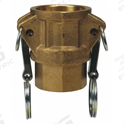 DIXON VALVE & COUPLING Cam and Groove Coupling: 1/2 in Coupling Size, 1/2 in Hose Fitting Size - Type D Forged Brass Cam & Groove Fittings