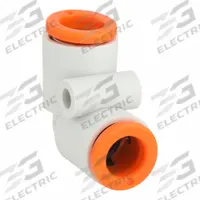 SMC Push-Fit Elbow Fitting: 4 mm OD x 4 mm OD Size, Push-to-Connect x Push-to-Connect, Brass, White (MPN KQ2L04-00A). Key specifications — Brand: SMC.