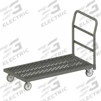 APPROVED VENDOR Platform Truck: 1,400 lb, 36 in L x 24 in W x 7 3/4 in H Deck, Perforated, Smooth (MPN EPTP24365PU95). Key specifications — Side Panel Type: No Side Panels; Brand: APPROVED VENDOR; Color: Gray; Caster/Wheel Configuration: (2) Rigid.