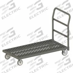 APPROVED VENDOR Platform Truck: 1,400 lb, 36 in L x 24 in W x 7 3/4 in H Deck, Perforated, Smooth (MPN EPTP24365PU95). Key specifications — Side Panel Type: No Side Panels; Brand: APPROVED VENDOR; Color: Gray; Caster/Wheel Configuration: (2) Rigid.