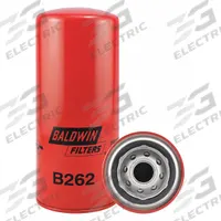 BALDWIN FILTERS Oil Filter: B262, LF4054, 1-12 Thread Size, 8 3/4 in Overall Ht, Oil, Cellulose. Key specifications — Baldwin Interchange: B262; FleetGuard Interchange: LF4054; Brand: BALDWIN FILTERS; Compatible Vehicle Make: Gardner Denver; Includes: G381-A Integral Gasket; Media Material: Cellulose.