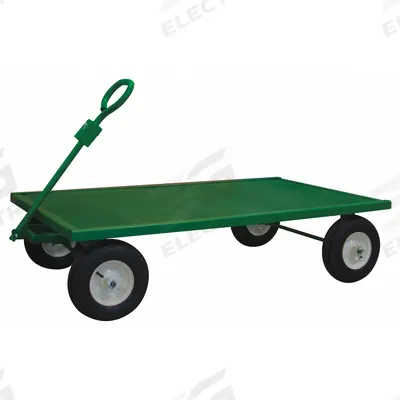 DURHAM MFG Wagon Truck: 1,200 lb Cap, 60 in L x 36 in W x 13 1/4 in H Deck, D-Shaped - Flow-Through Flush Metal Deck Trucks