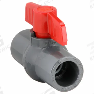 APPROVED VENDOR Manual Two-Way Ball Valve: 3/4 in, PVC, Straight, Socket x Socket, One-Piece - PVC Ball Valves