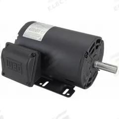 WEG General Purpose Motor: Rigid Base Mount, Open Drip Proof, 1 1/2 hp, 230/460V AC, 1,760 RPM (MPN 00158OT3E145T-S). Key specifications — Brand: WEG; Nameplate Voltage @ 60 Hz: 230/460V AC; Full Load Current @ 60 Hz: 4.14/2.07 A; Nameplate RPM @ 60 Hz: 1,760 RPM; Motor Enclosure: ODP.