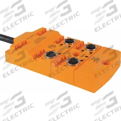IFM Sensor Wiring Block: 4 Ports, 5 Pole M12 Female, 10 m Cable Lg, Black PUR, 11 Cores (MPN EBC028). Key specifications — IP Rating: IP 67; Features: PNP Electrical Design.