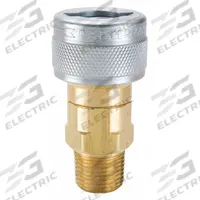 PARKER Quick Connect Hose Coupling: 1/2 in Body Size, Socket, Push-to-Connect, Brass/Steel, MNPT (MPN TL-501-6MP). Key specifications — attr303824: PARKER; attr297399: Brass; attr297398: Push-to-Connect.