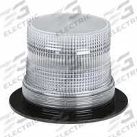 GROTE Flashing Beacon: Flashing Beacon, White, 5 1/8 in Overall Wd, 3 1/2 in Overall Ht, LED, 12/72V (MPN 78091). Key specifications — Operating Voltage: 12/72V; Number of Flash Patterns: 28; Electrical Connection: Blunt Cut Wires; Mount Type: Screw; Brand: GROTE; Shape: Round; Lighting SAE Class Rating: SAE Class 3.