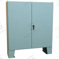 HAMMOND Electrical Enclosure: Steel, 72 in x 72 in x 21 in, NEMA 12, w/Panel, Solid Cover, Hinged (MPN 1422F20F). Key specifications — Brand: HAMMOND; Closure Method: Handle; Knockouts: Not Included.