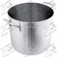 CRESTWARE Stock Pot: 32 qt Capacity, Aluminum, 4 mm Gauge, NSF Certified, 13 7/8 in Dia (MPN POT30). Key specifications — NSF Certified: Yes; Body Material: Aluminum; Brand: CRESTWARE; Lid Included: No.