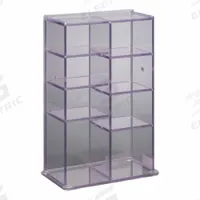 Lab Bulk Bin: 5 3/4 in Overall Wd, 15 1/2 in Overall Ht, 10 1/4 in Overall Lg, PETG, Clear, Benchtop (MPN 4VTORGDBL-PIPTRBRK). Key specifications — Material: PETG; Mounting Location: Benchtop; Color: Clear; Product Type: Vertical Organizer; Total Holding Capacity: (8) Pockets for Pipette Tip Boxes or Lab Supplies; Brand: POLTEX.