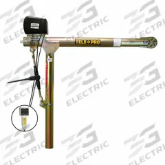 TELE-PRO Davit Crane: Steel, Electric, 500 lb Max. Load Capacity, 3.3 ft to 7 ft, 23 in to 66 in (MPN OZTP500DAV-ACW). Key specifications — Material: Steel; Brand: TELE-PRO; Body Material: Steel.