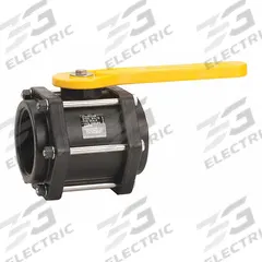BANJO Manual Two-Way Ball Valve: 3 in, Polypropylene, Straight, FNPT x FNPT, Three-Piece, Lever (MPN V300). Key specifications — Brand: BANJO; Handle: Lever.