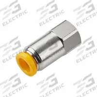 PARKER Push-Fit Adapter Fitting: 4 mm OD x 1/8 in Pipe Size, Push-to-Connect x BSPP, Brass, Silver (MPN 66PLP-4M-2G). Key specifications — Brand: PARKER.