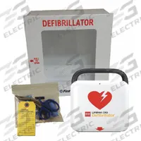 STRYKER PHYSIO-CONTROL AED Value Package: LIFEPAK CR2, Wall Cabinet with Alarm, Auto Mode, Stryker (MPN 99512-001268F-MD). Key specifications — Shelf Life: 8 yr AED Life; Included CPR Feedback: CPR Feedback Not Included; Battery Type: Li-MnO2; Pads Included: Adult AED Pads; Services Included: Medical Direction.