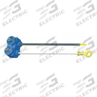 GROTE Pigtail: Blunt Cut/Ring Terminal/PL-10 Connector, 2 Wires, 6 in Wire Lg, 2 Connectors (MPN 67001). Key specifications — Wire Sizes Included: 18 AWG; Features: Factory-Molded Plugs; Connector Type: PL-10 Connector; Compatible Product Type: 2 in Round Marker Lamps.