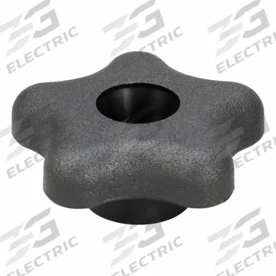 INNOVATIVE COMPONENTS Hand Knob: 5 Point, Plastic w/ Steel Thread, 1/4"-20 Thread - 5-Arm Knobs with Threaded Through-Hole