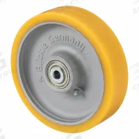 APPROVED VENDOR Caster Wheel: 7 7/8 in Wheel Dia., 2 in Wheel Wd, Polyurethane, 2,200 lb Load Rating (MPN GTH 200/20K-BB0.5). Key specifications — Brand: APPROVED VENDOR; Wheel/Tread Color: Yellow.