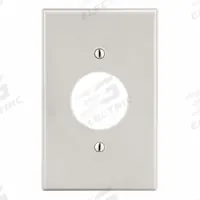 HUBBELL Wall Plate: Single Circular Opening, 1 Gang, Almond, Std Size (MPN P7LA). Key specifications — Brand: HUBBELL; Material: Polycarbonate.