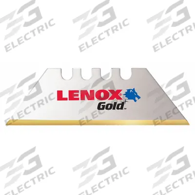 LENOX Utility Blade: 1 in Blade Lg, 3/4 in Blade Wd, 0.024 in Blade Thick, 2DZJ5/3KJC5/3KJC6 - Straight-Edge Standard-Tip Replacement Utility Blades