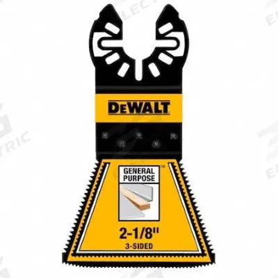 DEWALT Oscillating Tool Blade: 2 1/8 in Blade Wd, 4 5/16 in Overall Lg, Plunge Cutting - Open-Back Universal OIS Mounted Blades
