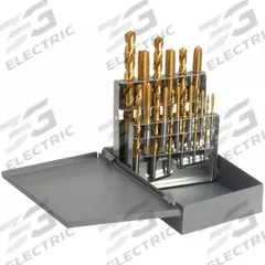 CHICAGO-LATROBE Drill Bit and Tap Set: 18 Pc, 5/16" to 27/64" Drills (MPN 330084). Key specifications — attr1300596: Straight Flute.